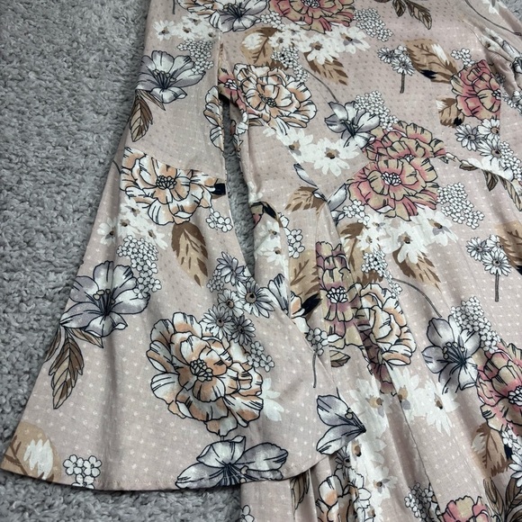 Altard State Dress Womens Small Fit Flare Baby Doll Floral Bell Sleeve Western - Picture 2 of 5